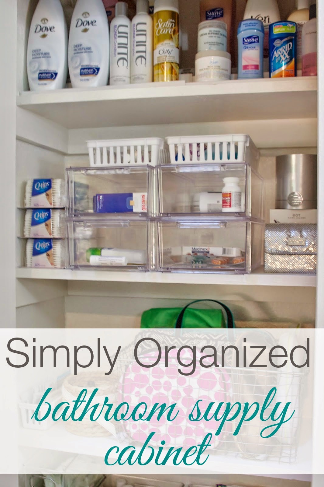 Organized Bathroom Closet - Simply Organized