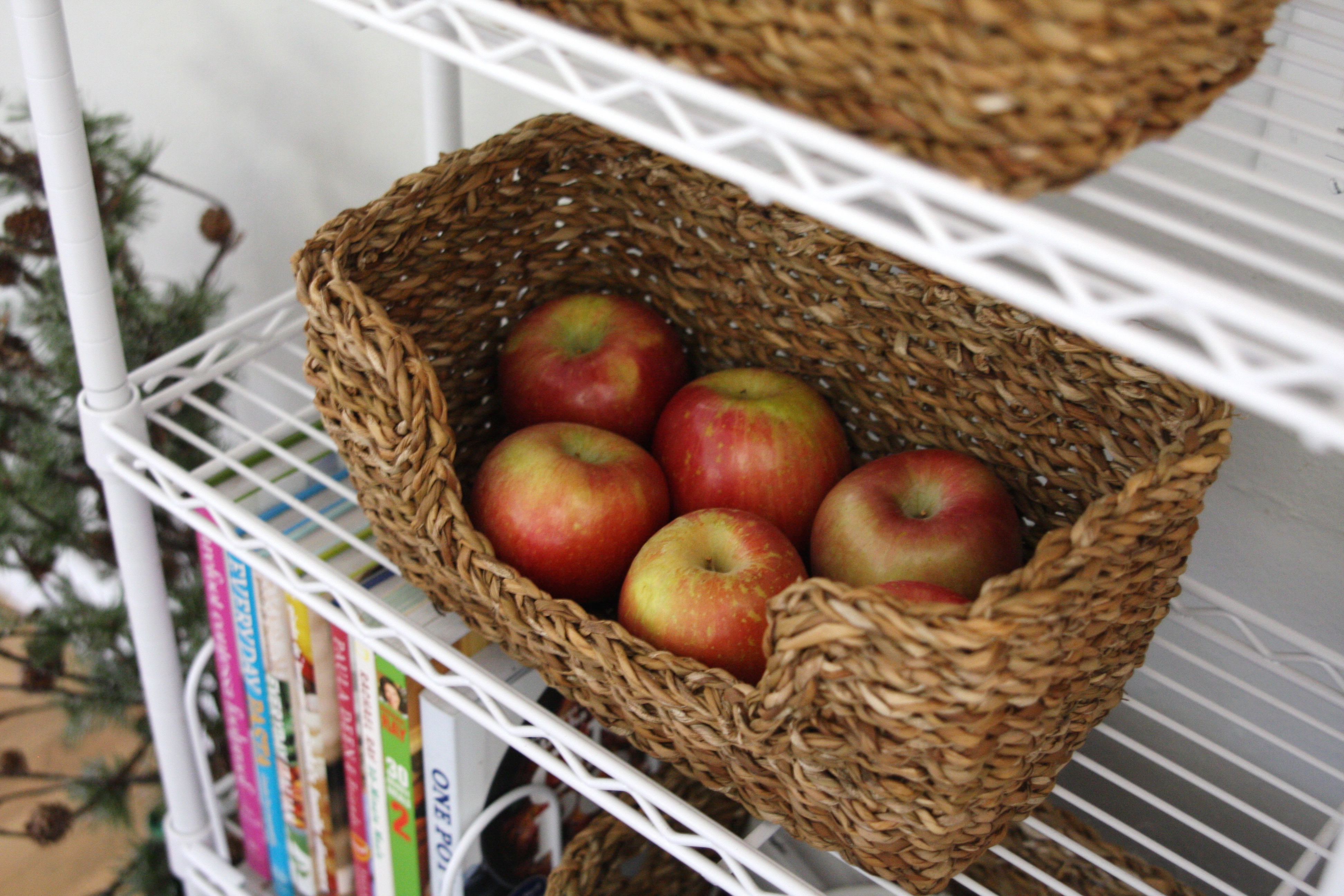 Small Space Kitchen Organizing: Add A Shelf with Baskets - Simply Organized
