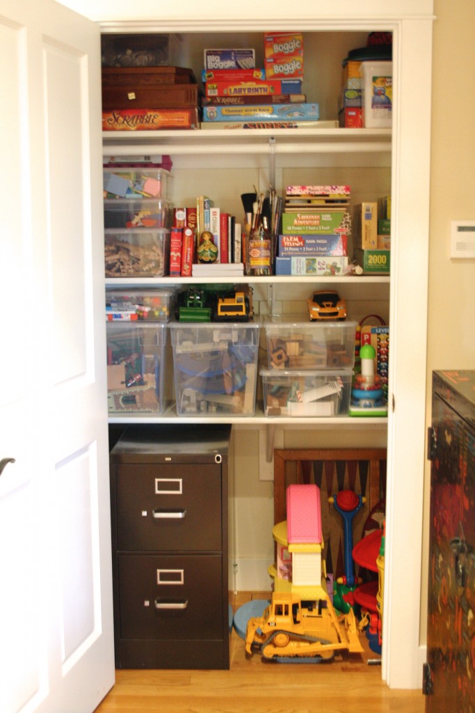 Organized Toy & Game Closet