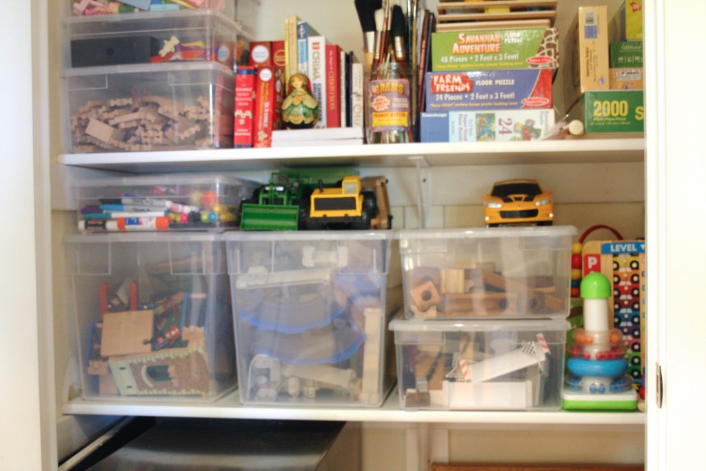Organized Toy & Game Closet