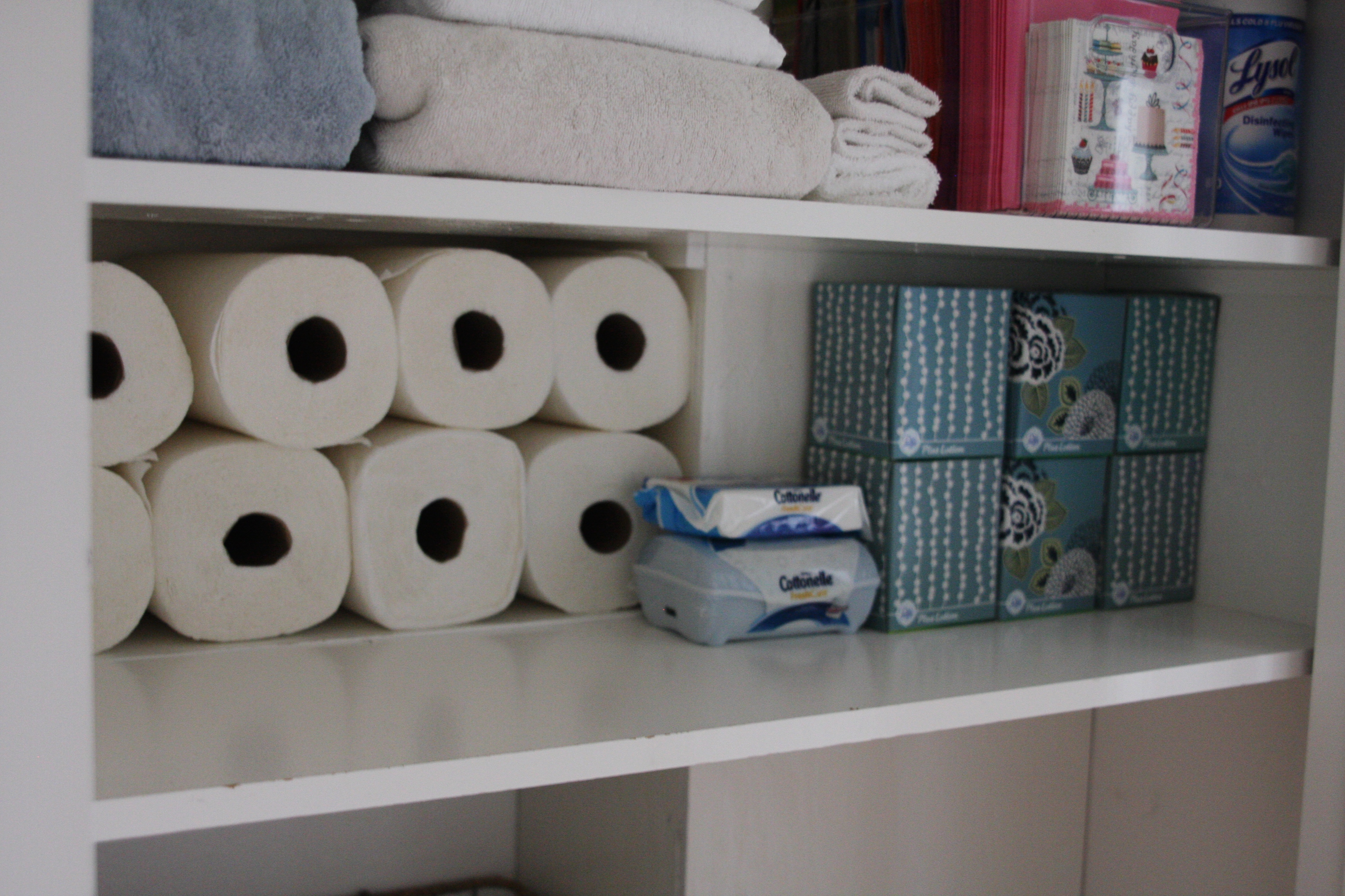 Bathroom Linen Closet Organization - The Simply Organized Home