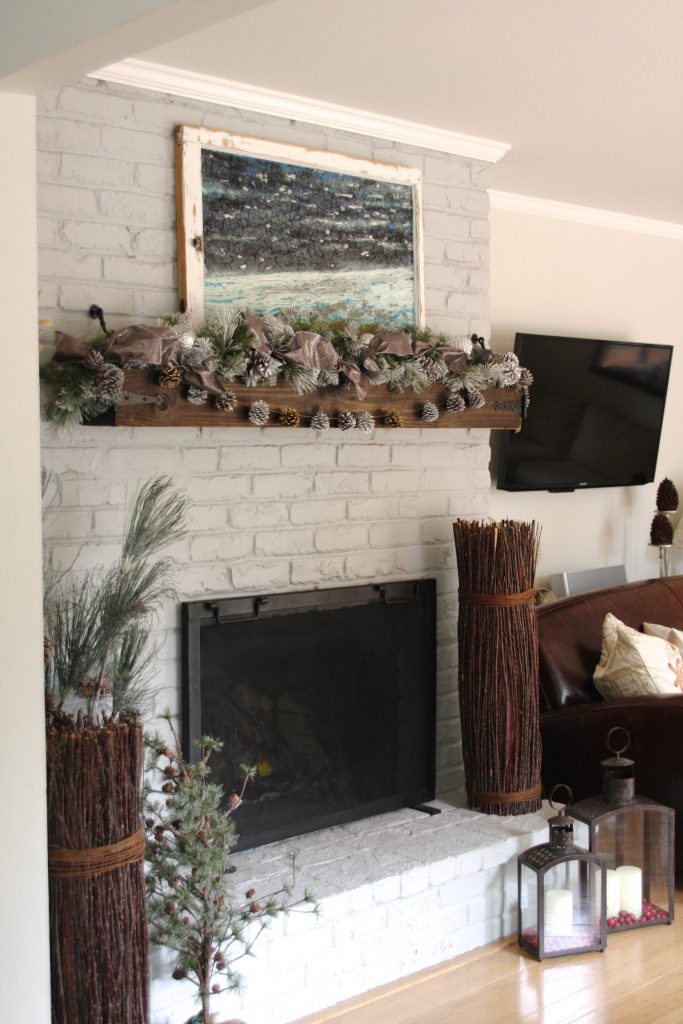 Christmas home tour mantle simple organized