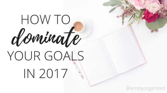 How To Dominate Your 2017 Goals by Simply Organized