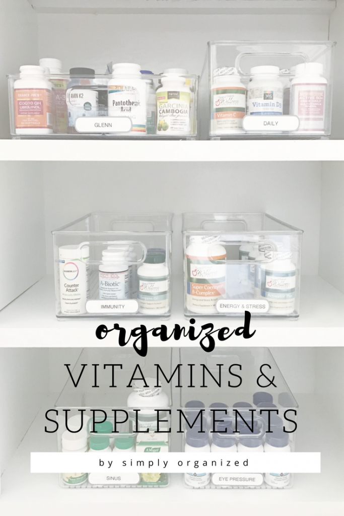 Organized Vitamins and Supplements by Simply Organized