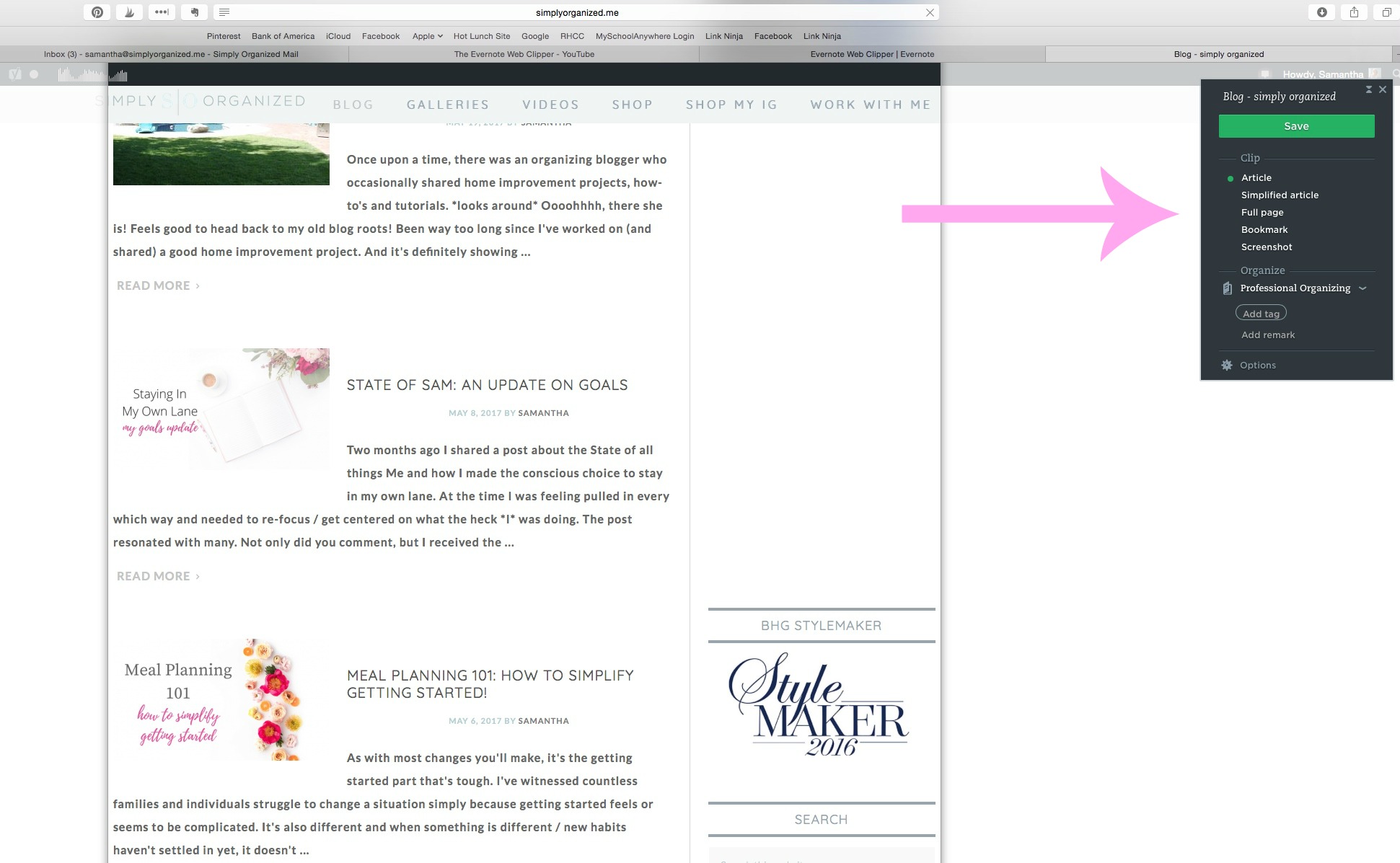 How I Use Evernote's Web Clipper To Capture Everything - Simply Organized