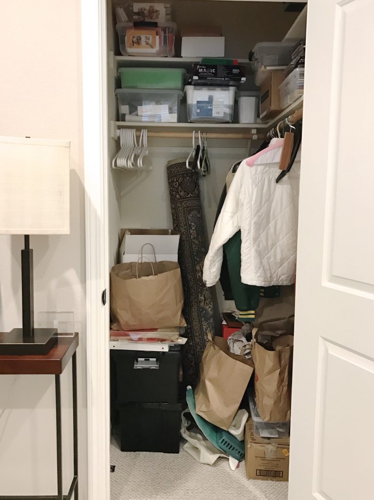 Organized Guest Room and Home Office Closet