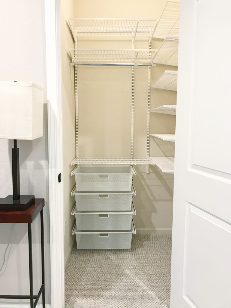 Organized Guest Room and Home Office Closet