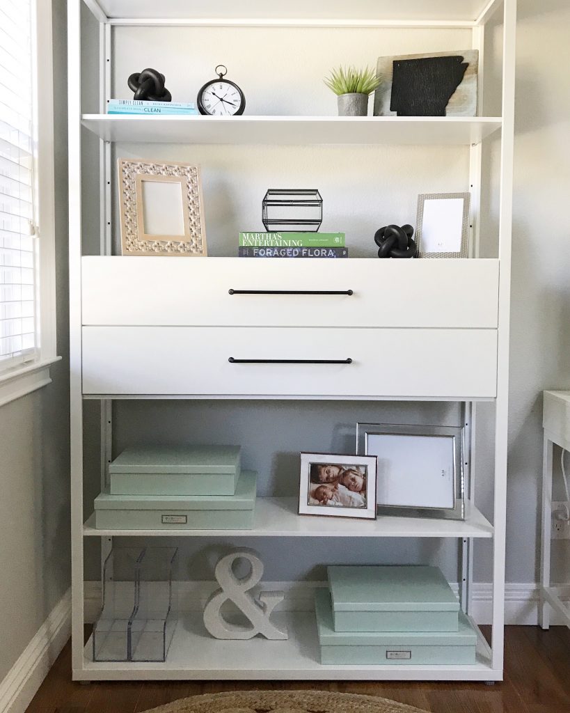 office shelving and decor on simply organized
