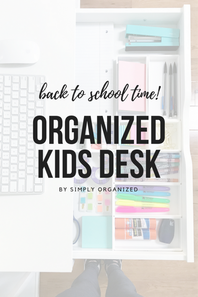Organized Kids Desk on a Budget!