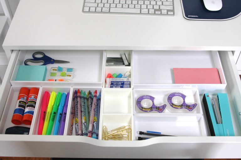 Organized Kids Desk on a Budget - Simply Organized