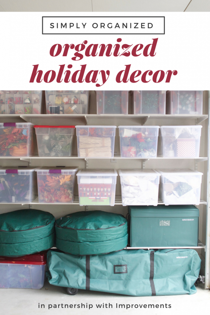 organized holiday decorations with simply organized and improvements