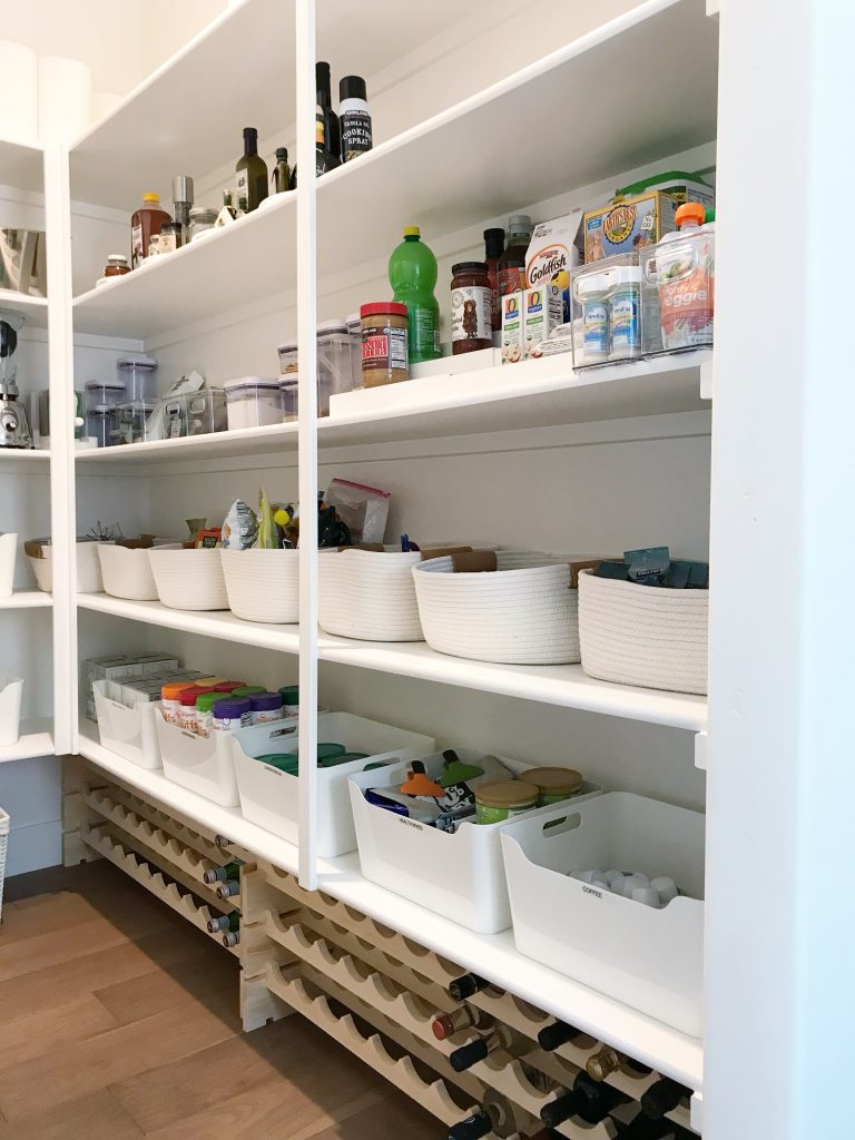 A Crisp White Walk-In Pantry - Simply Organized