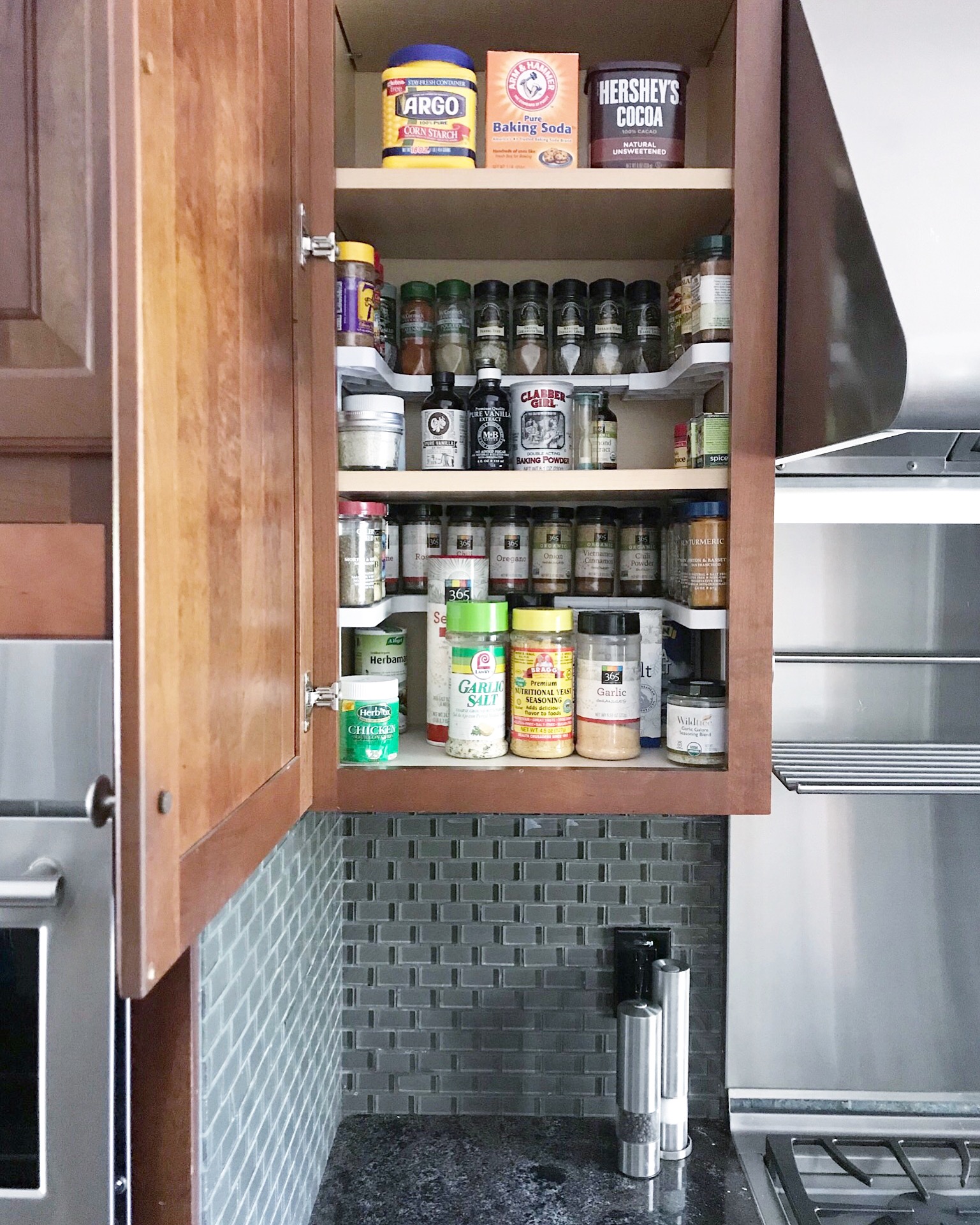 Premium Photo  Organization of space in the kitchen cabinet