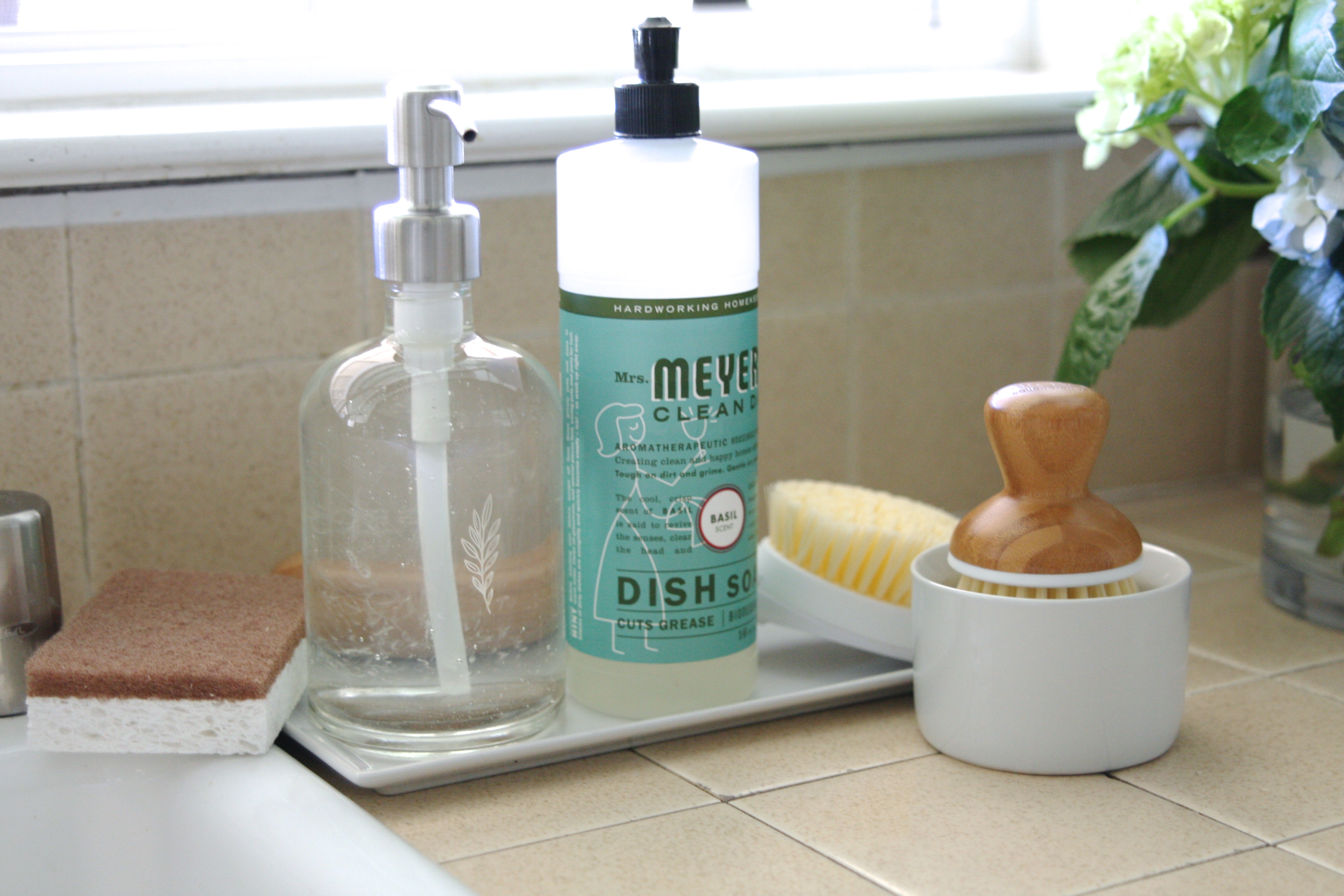 Grove Co. Bubble Up Dish Soap Dispenser & Brush Set