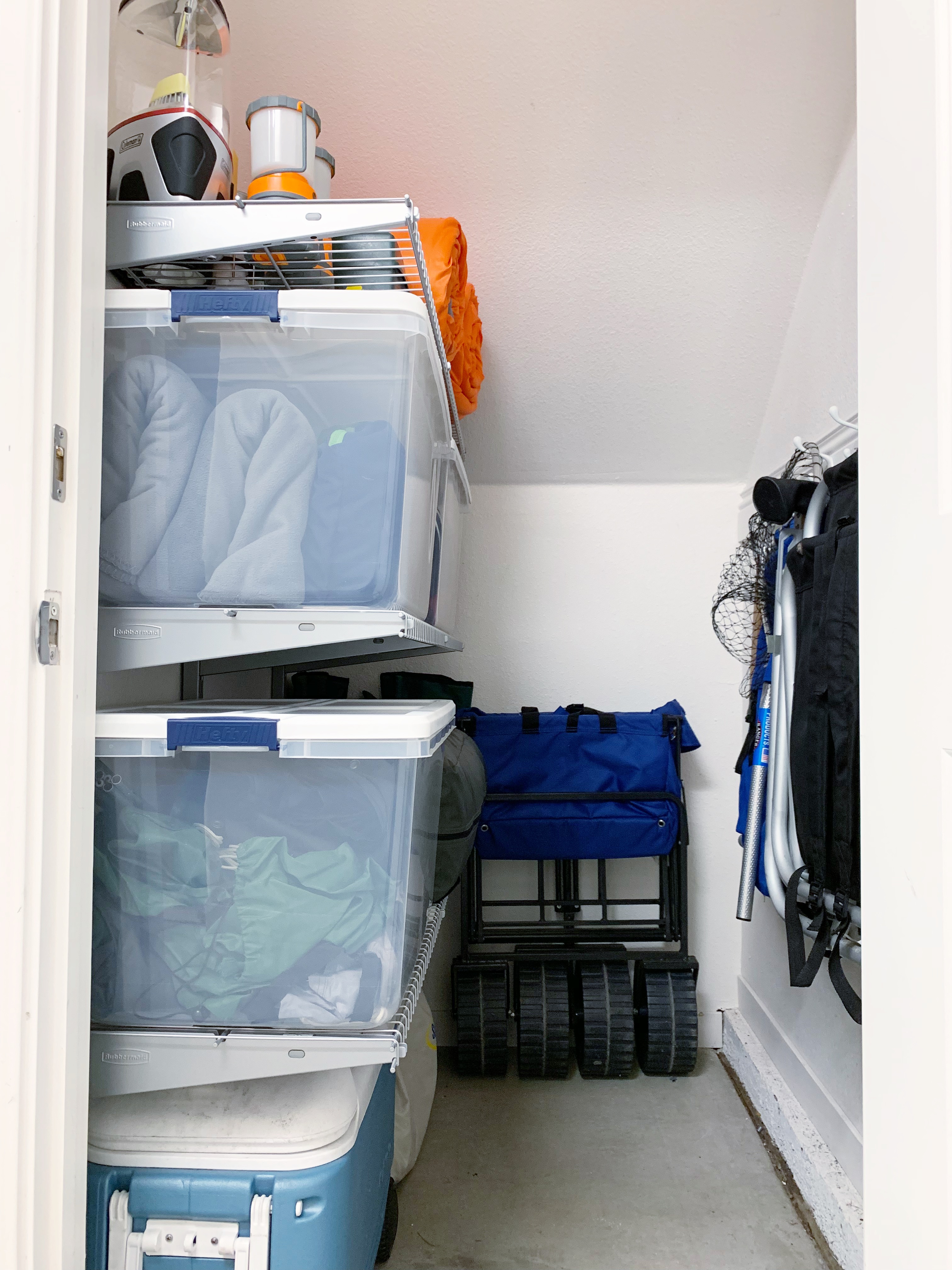 Organized Under Stairs Closet After 