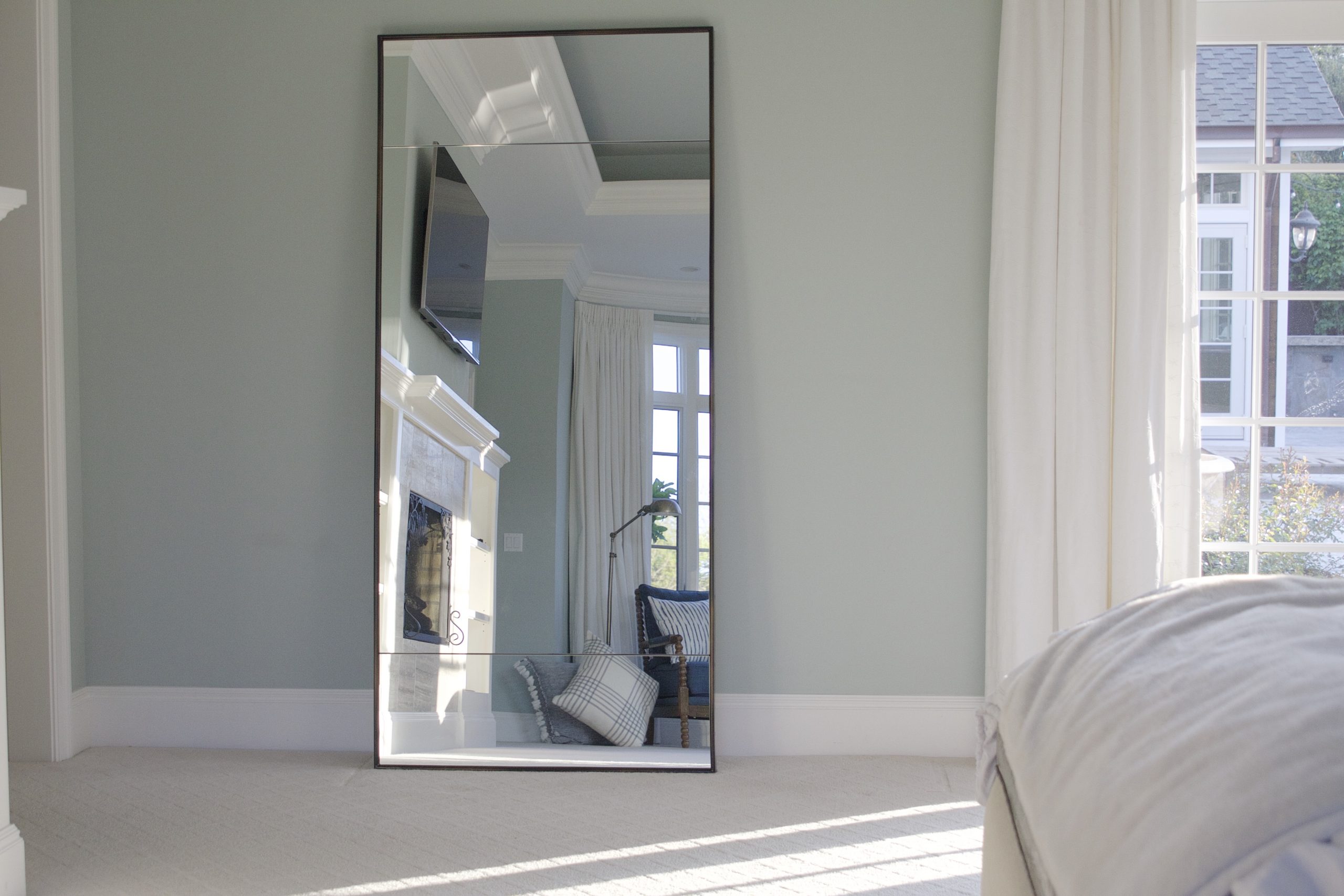 At Home Our Master Bedroom Floor Mirror Simply Organized